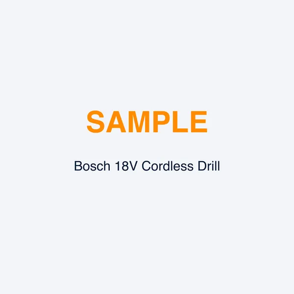 Bosch 18V Cordless Drill