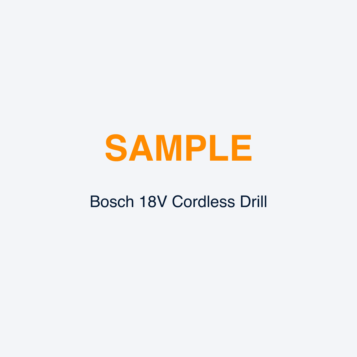 Bosch 18V Cordless Drill